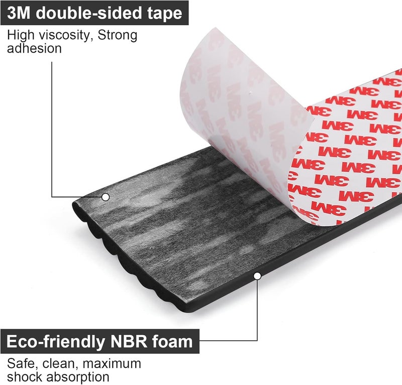 Dovesail Upgrade Baby Proofing Edge Corner Protector, 16.4ft Edge Guards Padding with 3M Adhesive, Extra-Wide Soft Rubber Foam Padding, Furniture,Sharp Edge Safety Corner Edge Bumper Guard-Black - Image 3